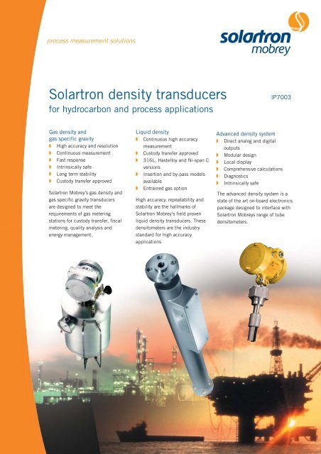 Solartron density transducers - Measurement Resources
