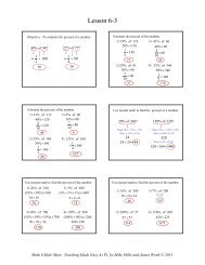 6-3 Estimating with Percents - Math Slide Show