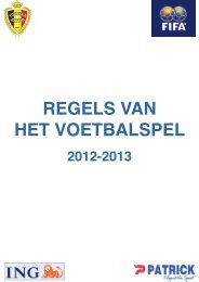 REGELS VAN HET VOETBALSPEL