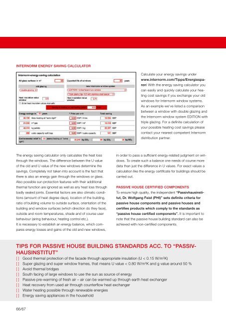 Internorm brochure - Build It Green