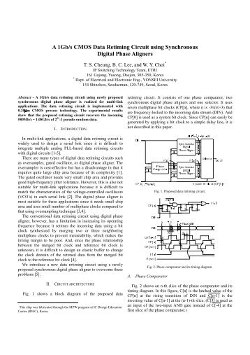 A 1Gb/s CMOS Data Retiming Circuit using Synchronous Digital ...