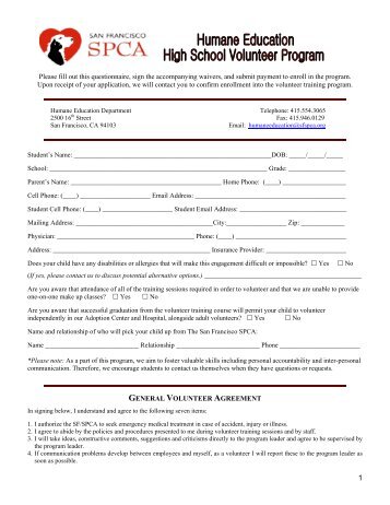 Please fill out this questionnaire, sign the accompanying waivers ...