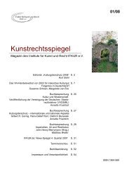 2. Heidelberger Kunstrechtstag „Kulturgüterschutz - Künstlerschutz“