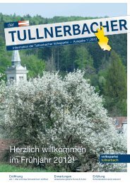 Herzlich willkommen im Frühjahr 2012! - VP Tullnerbach