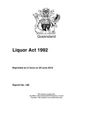 Liquor Act 1992 - Queensland Legislation