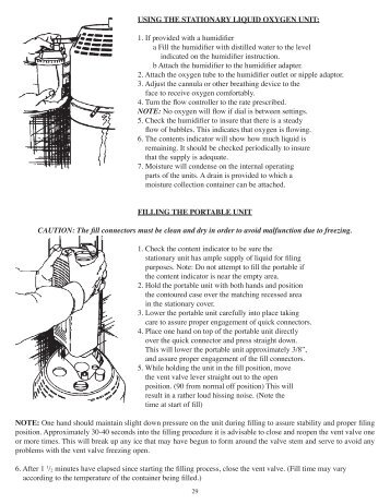 Liquid Oxygen Base and Portable Liquid Oxygen System