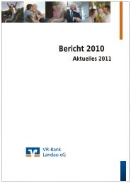 Jahresbilanz zum 31. Dezember 2010 - VR-Bank Landau eG