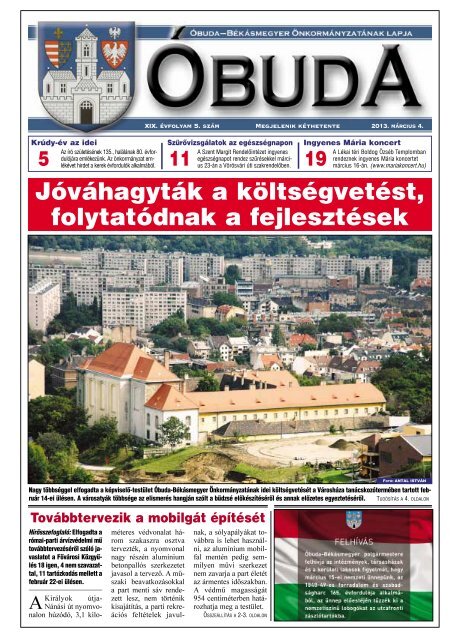 buda Újság 2013/05. szám - Óbuda-Békásmegyer