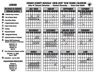 Year Round Calendar - Craven County Schools