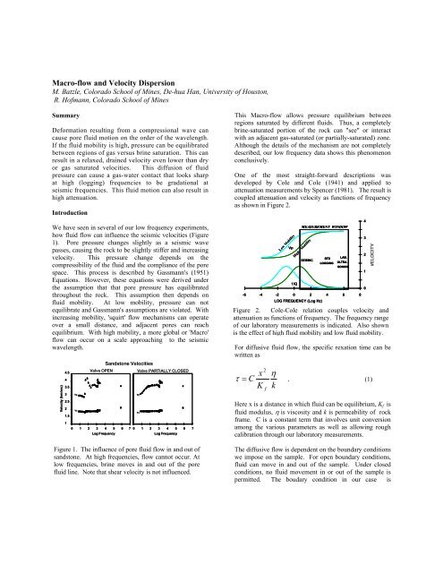 Macro-flow and Velocity Dispersion - SEG Digital Library