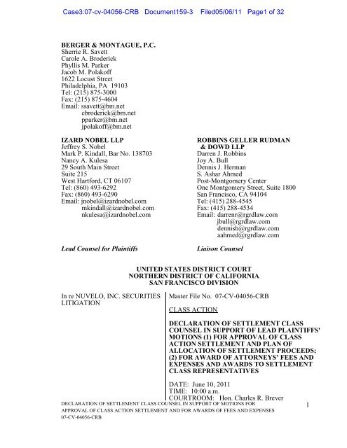 Affidavit Joint Declaration - Heffler Claims Group