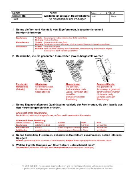 Holzwerkstoff Fragen Und Loesungen En 13986 Tischler Ole - 