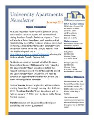 University Apartments Newsletter - UCLA - Housing