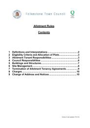 to download a copy of the Folkestone Town Council Allotment Rules