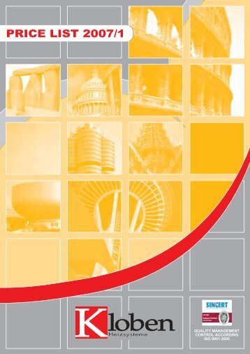 LISTINO PREZZI 2007 PRICE LIST 2007/1 - alpha heating & solar