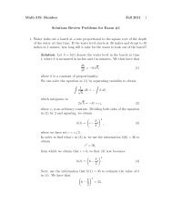 Math 31S. Rumbos Fall 2011 1 Solutions Review Problems for ...