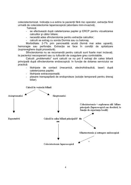 Protocol de diagnostic si tratament litiaza biliara - Spitalul Clinic ...