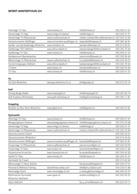 EGK- Gesundheitskasse - Sportamt Winterthur