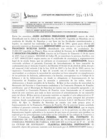 Descargar Contrato de Arrendamiento 004 - 2013Tipo ... - Sincelejo