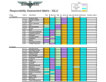 Responsibility Assessment Matrix - IGLU