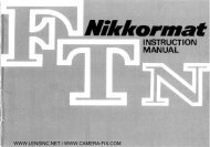 Nikon Nikkormat FTN Instruction Manual