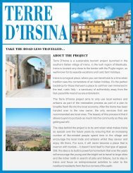 Terre D'Irsina is a sustainable tourism project ... - Sunshine Estates