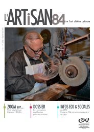 L'Artisan84, l'Art d'Ãªtre Artisan - NumÃ©ro 174 - Chambre de MÃ©tiers ...