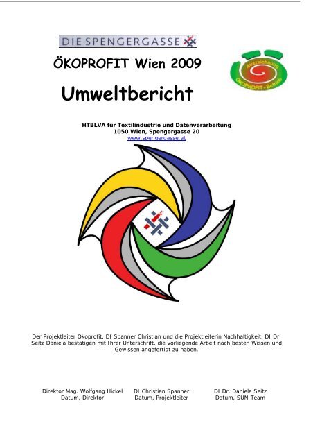 Umweltbericht 2009 inkl. Abfallwirtschaftskonzept 2008 - SUN ...