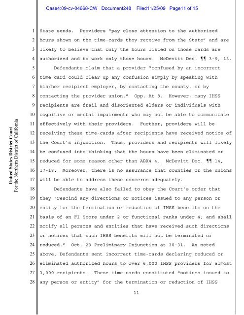 View order granting contempt sanctions & enforcing injunction.