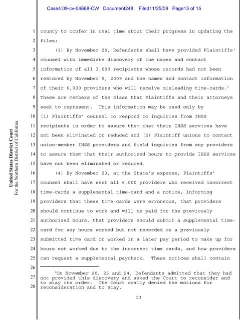 View order granting contempt sanctions & enforcing injunction.