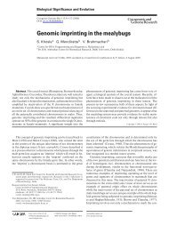 Genomic imprinting in the mealybugs - CDFD