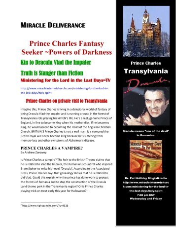 Prince Charles Fantasy Seeker - Remnant Radio Home Page