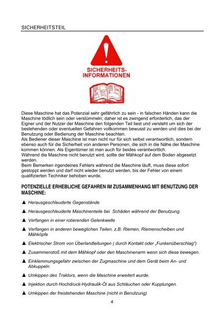 AG46 & AG50 Range - GERMAN Operator Manual - McConnel