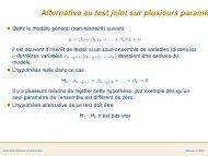 Alternative au test joint sur plusieurs paramètres