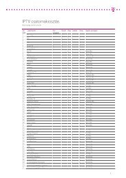 LetÃ¶lthetÅ‘ IPTV csatornakÃ­nÃ¡lat - T-Home