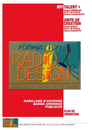 Programme de la formation Â« RADIO DESIGN - RFI