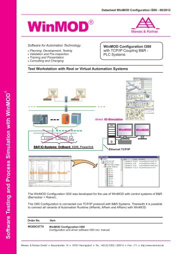 Software Testing and Process Simulation with W inMOD