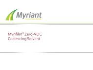 Myrifilm Technical Presentation - Myriant