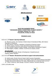 With the support of BLACK SEA BUSINESS FORUM âINCREASING ...