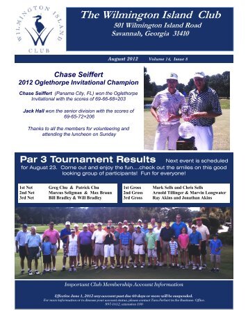 Chase Seiffert 2012 Oglethorpe Invitational Champion