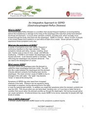 An Integrative Approach to GERD - UW Family Medicine - University ...