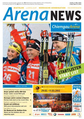 STARTLISTEN START LIST - Biathlon Ruhpolding