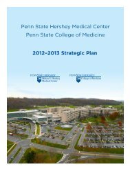 Strategic Plan - Penn State Milton S. Hershey Medical Center