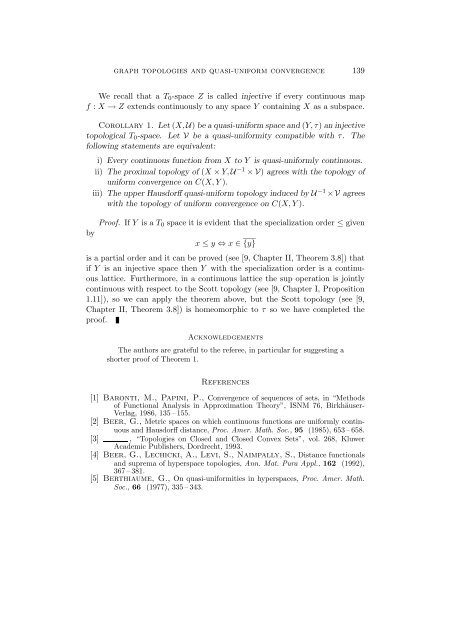 Graph Topologies and Uniform Convergence in Quasi-Uniform ...