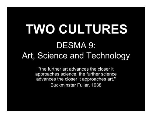 TWO CULTURES - Classes Dma Ucla Edu