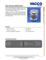 AIR C R A FT Over Pressure Relief Valve - VACCO