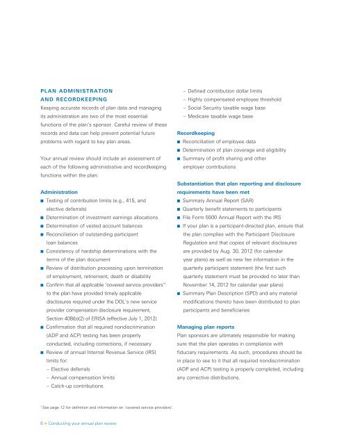 Conducting your annual plan review - DWS Investments