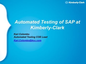 Automated Testing of SAP at Kimberly-Clark