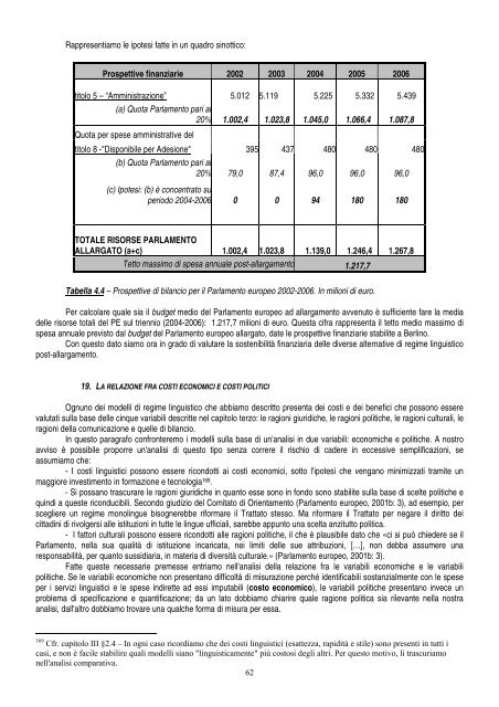 la relazione fra costi economici e costi politici del multilinguismo nell ...