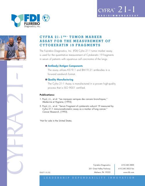 CYFRAâ¢ 21-1 - Fujirebio Diagnostics, Inc.
